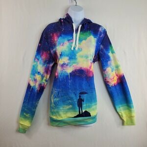 3D Print Pullover Hoodie Sweatshirt Rave iHeartRaves, Rave Size M  Galaxy Print